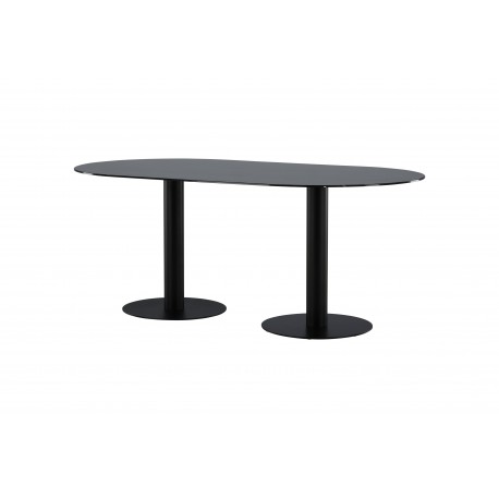 Pillan Ovalt spisebord - Sort
