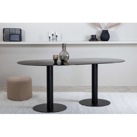 Pillan Ovalt spisebord - Sort