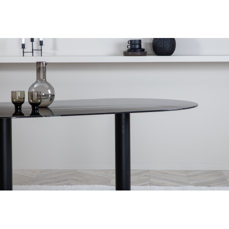 Pillan Ovalt spisebord - Sort
