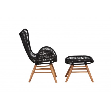 Tingeling Lounge Stol - Sort,Natur