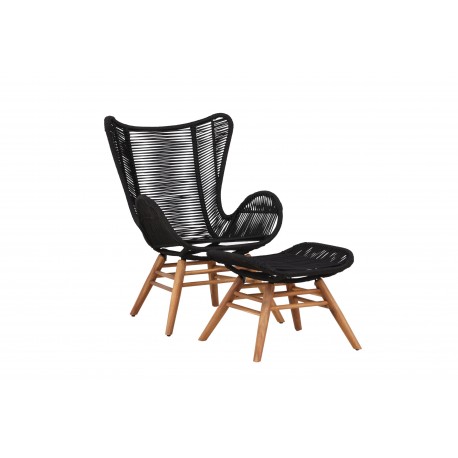 Tingeling Lounge Stol - Sort,Natur