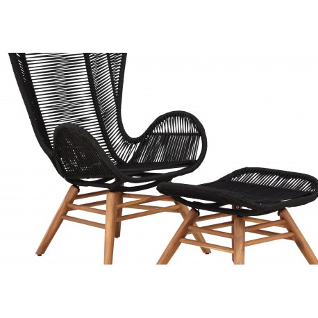 Tingeling Lounge Stol - Sort,Natur