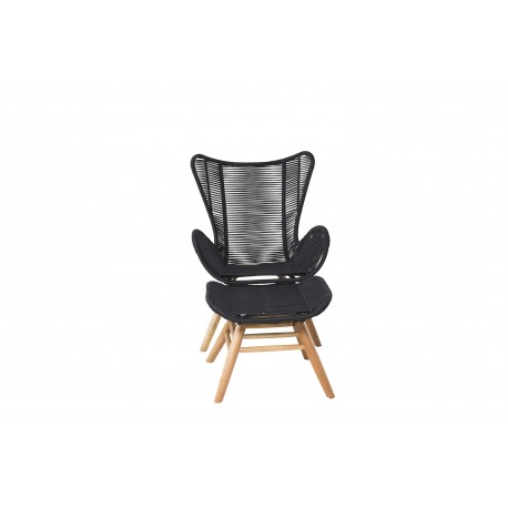 Tingeling Lounge Stol - Sort,Natur