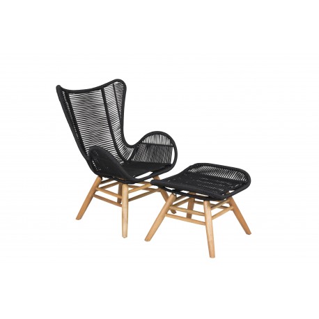 Tingeling Lounge Stol - Sort,Natur