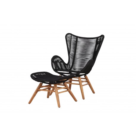 Tingeling Lounge Stol - Sort,Natur