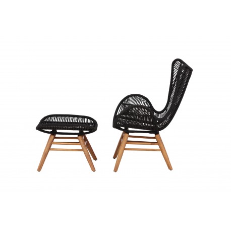 Tingeling Lounge Stol - Sort,Natur