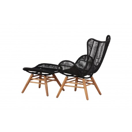 Tingeling Lounge Stol - Sort,Natur