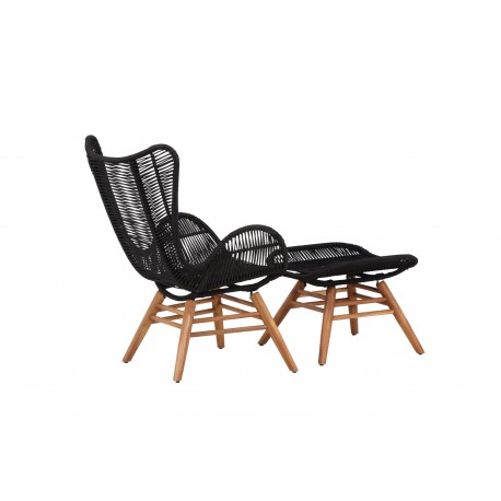 Tingeling Lounge Stol - Sort,Natur