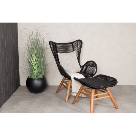 Tingeling Lounge Stol - Sort,Natur