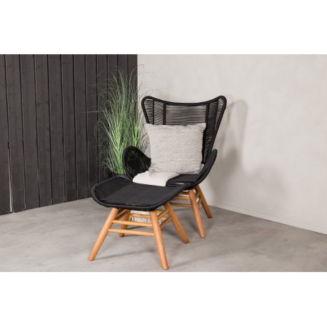 Tingeling Lounge Stol - Sort,Natur