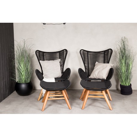 Tingeling Lounge Stol - Sort,Natur