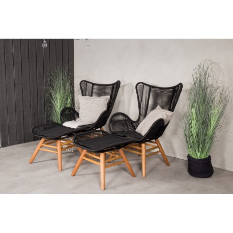 Tingeling Lounge Stol - Sort,Natur