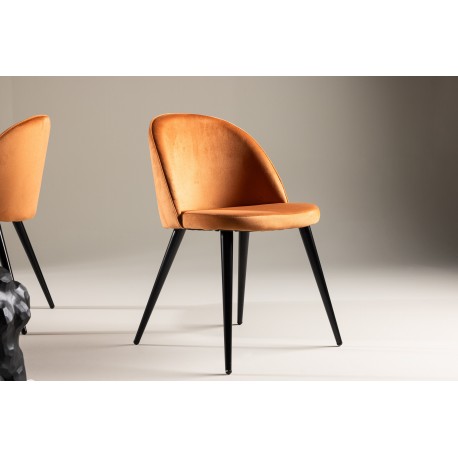 Velvet Spisestol - Rusty Cognac