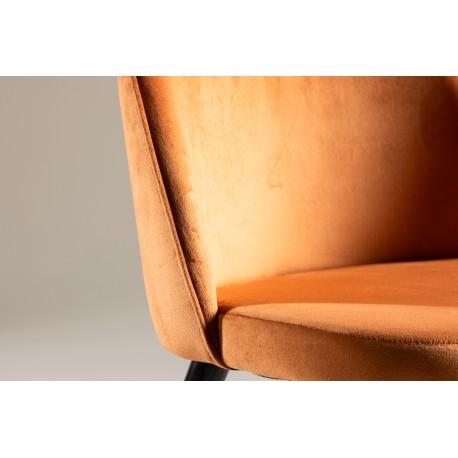 Velvet Spisestol - Rusty Cognac
