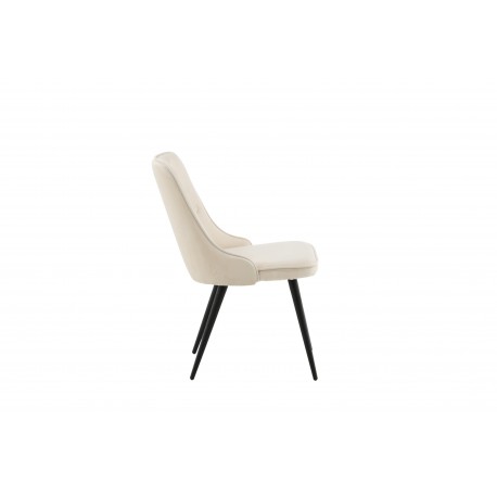 Velvet Deluxe Spisebordsstol - Beige velour