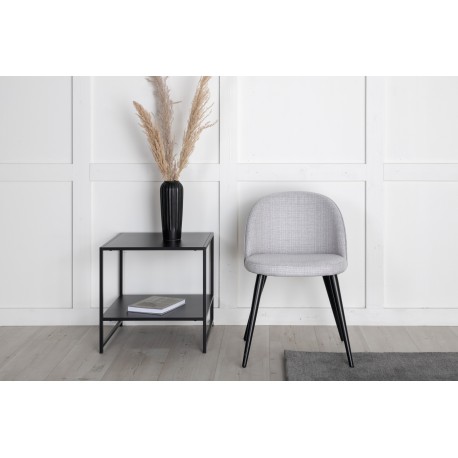 Fløjl Spisestol - Sort