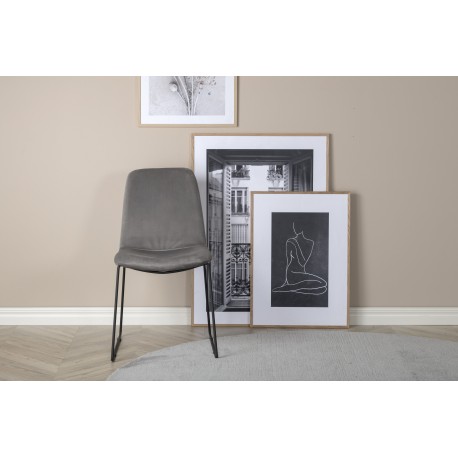 Muce Spisestuestol - Sort og Grå