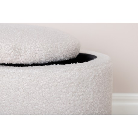 Limpen Skammel Ø32-cm Hvid