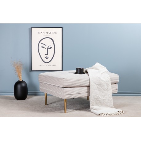Boom Ottoman - Beige og Messing