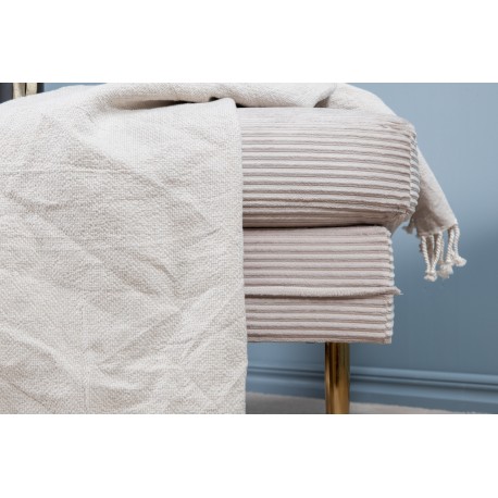 Boom Ottoman - Beige og Messing
