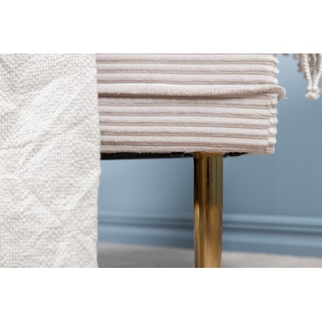 Boom Ottoman - Beige og Messing