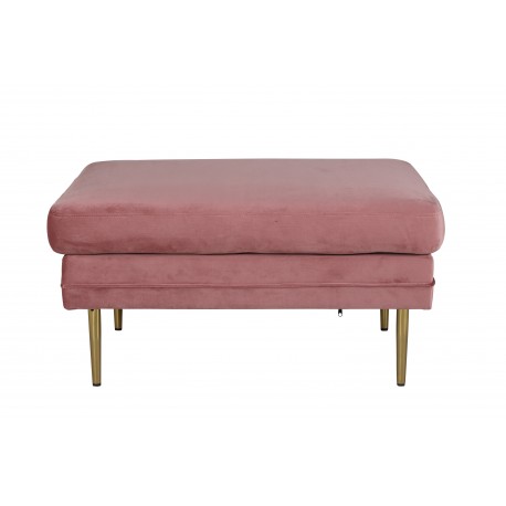 Boom skammel- Rosa Velour med messingben