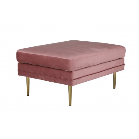 Boom skammel- Rosa Velour med messingben