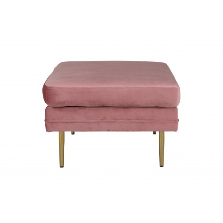 Boom skammel- Rosa Velour med messingben
