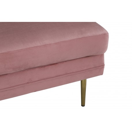 Boom skammel- Rosa Velour med messingben