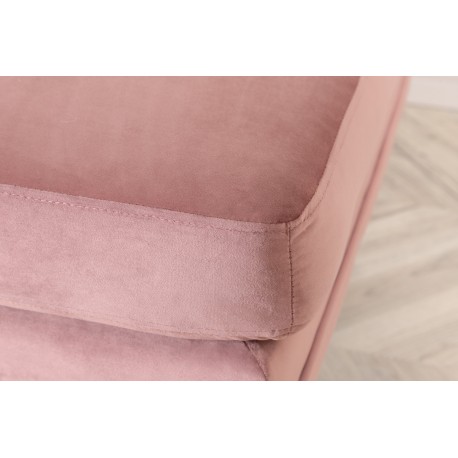 Boom skammel- Rosa Velour med messingben