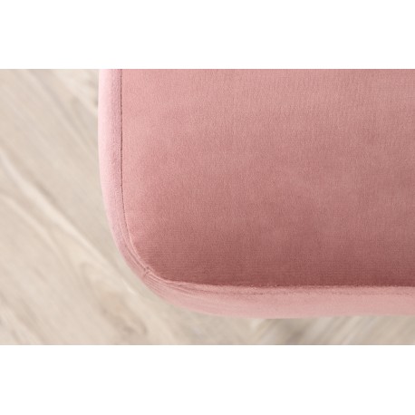 Boom skammel- Rosa Velour med messingben