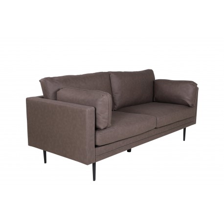 Boom 3 personers Sofa - Sort og Brun