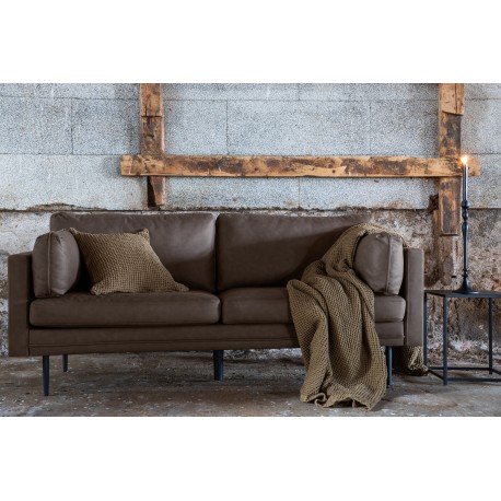 Boom 3 personers Sofa - Sort og Brun