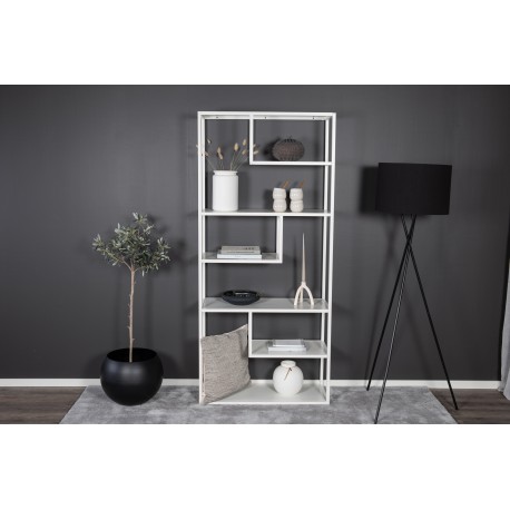 Staal Reol 85 x 188 - Hvid