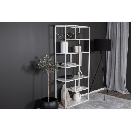 Staal Reol 85 x 188 - Hvid
