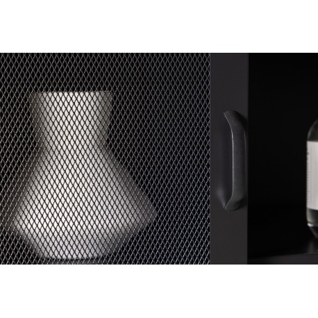 Misha - Opbevaringskab - Sort 100 x 80 x 40cm