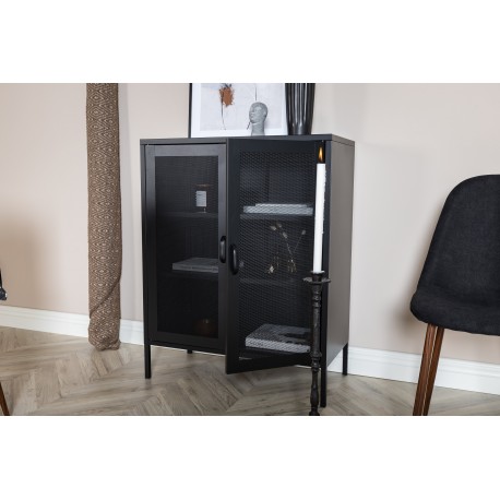 Misha - Opbevaringskab - Sort 100 x 80 x 40cm