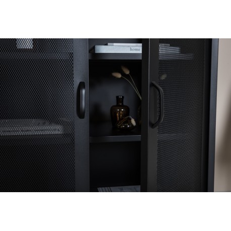 Misha - Opbevaringskab - Sort 100 x 80 x 40cm