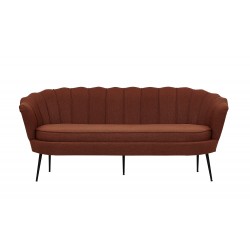 Calais 3 personers Sofa - Sort og - Rød