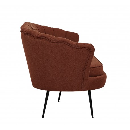 Calais 3 personers Sofa - Sort og - Rød