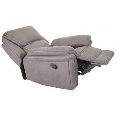 Christopher Recliner Lænestol - Grå Ruskindsblød mikrofiber
