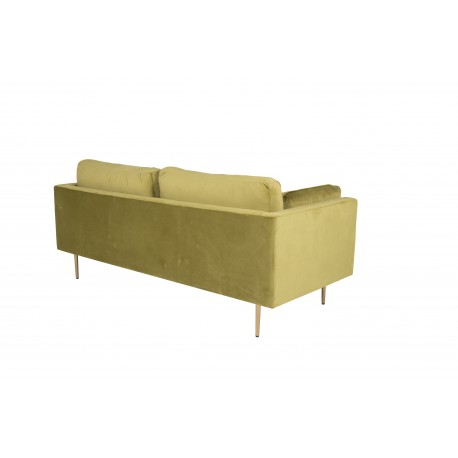 Boom Sofa Grøn Velour med messingfarvet stålben
