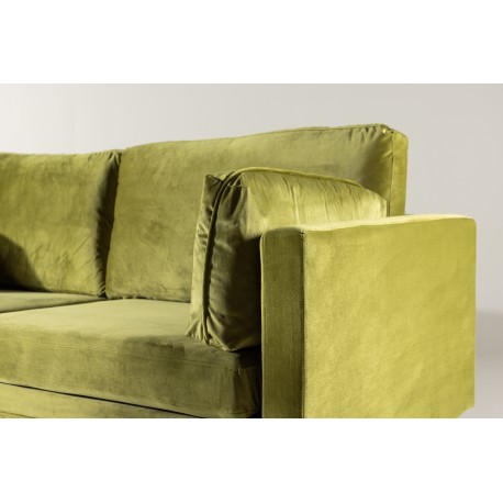 Boom Sofa Grøn Velour med messingfarvet stålben