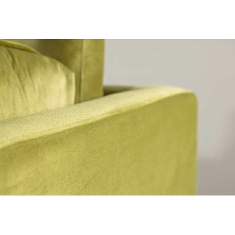 Boom Sofa Grøn Velour med messingfarvet stålben