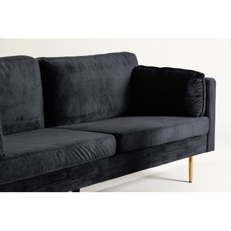 Boom 3 personers Sofa - Sort og Messing