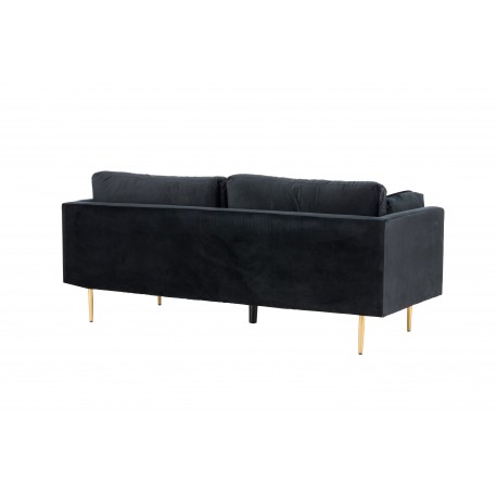 Boom 3 personers Sofa - Sort og Messing
