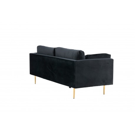 Boom 3 personers Sofa - Sort og Messing