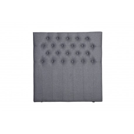 Furudal Sengegavl 120cm - Mørkegrå stof