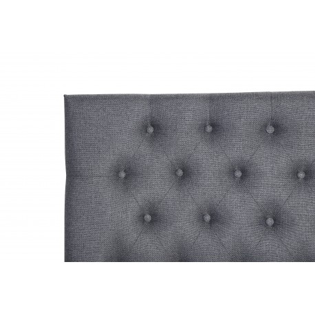 Furudal Sengegavl 120cm - Mørkegrå stof