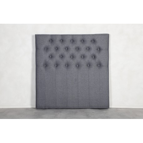 Furudal Sengegavl 120cm - Mørkegrå stof